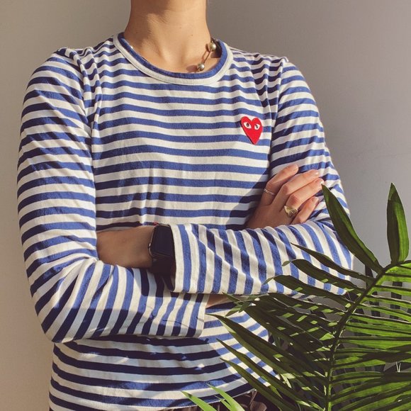 COMME DES GARCONS PLAY WOMEN'S LONG SLEEVE HEART - Picture 2 of 8